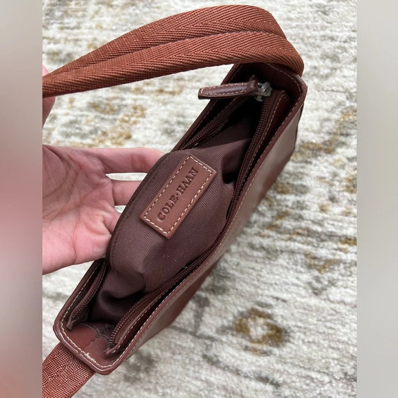 Cole Haan Brown leather shoulder bag VGUC Vintage piece - Picture 6 of 11